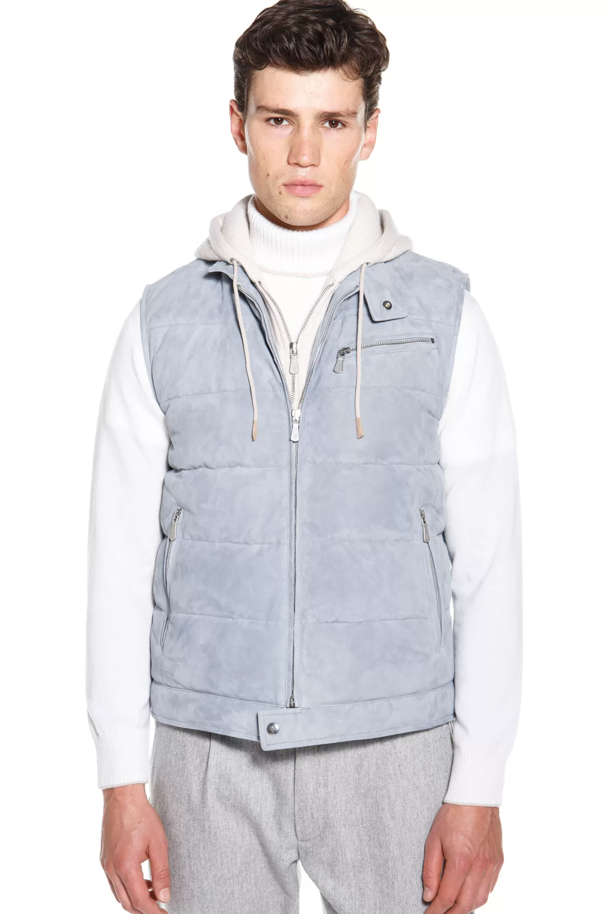 Uomo Eleventy Milano Gilet*Gilet In Pelle Fw23