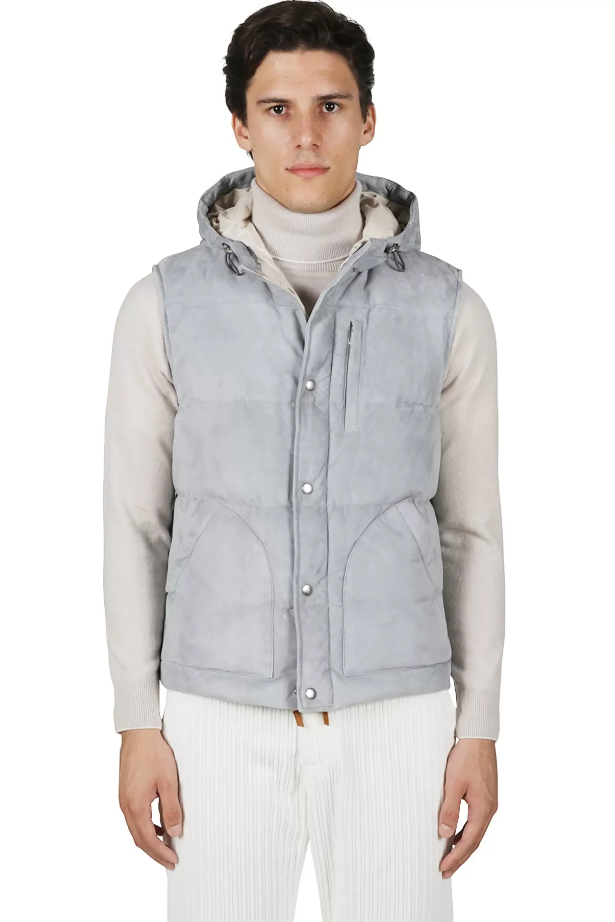 Uomo Eleventy Milano Gilet*Gilet In Pelle Fw23